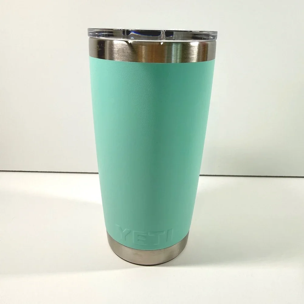 YETI Rambler 20 oz Tumbler & 14 oz Mug Set Seafoam Green Stainless Steel NICE